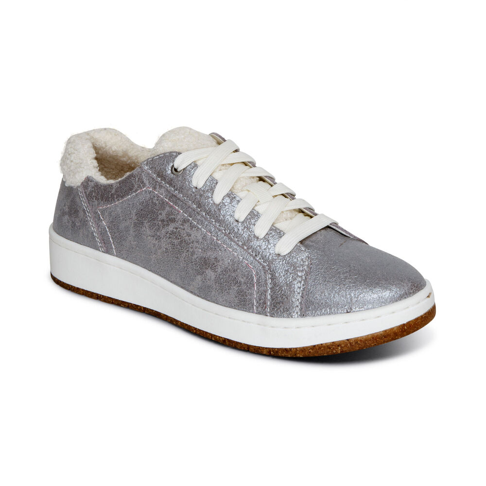 Aetrex Women's Blake Sneakers - Silver | USA PU9A9Y2